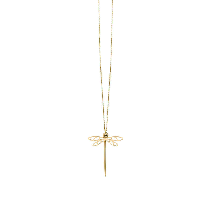 Dragonfly Token Necklace (14K) main - Popular Jewelry - New York