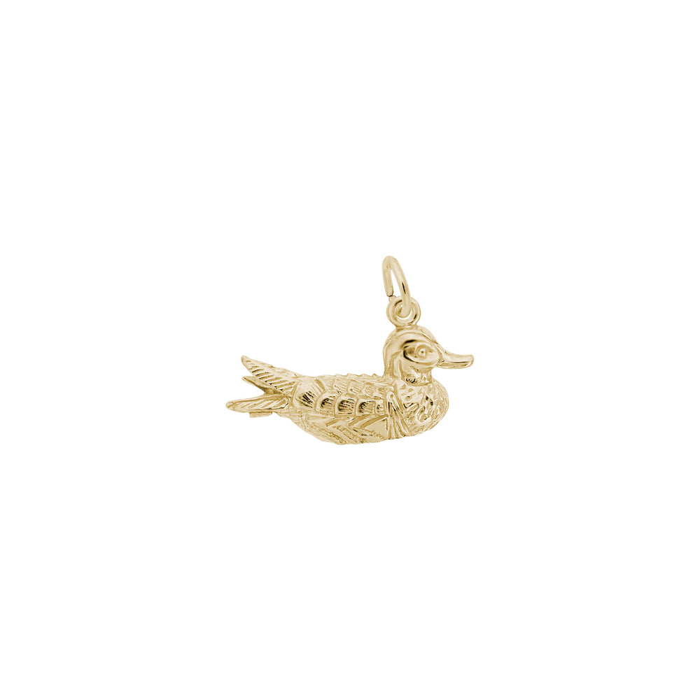 Duck Accent Charm yellow (14K) main - Popular Jewelry - New York
