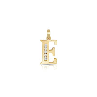 E Icy Initial Letter Pendant (14K) main - Popular Jewelry - New York