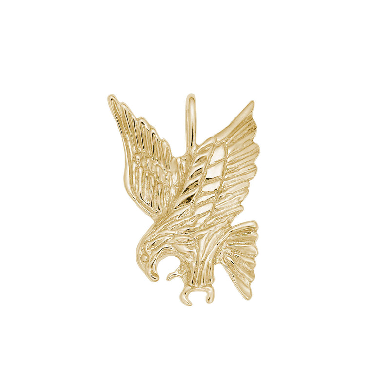 Eagle Engravable Charm yellow (14K) main - Popular Jewelry - New York