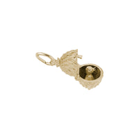 Easter Egg with Chick 3D Pendant (14K) side - Popular Jewelry - Nyu York
