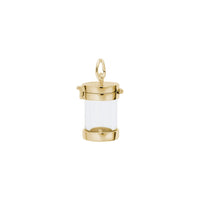 Empty Capsule Charm yellow (14K) closed - Popular Jewelry - New York