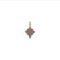 Enameled Celtic Knot Pendant (14K) front - Popular Jewelry - New York