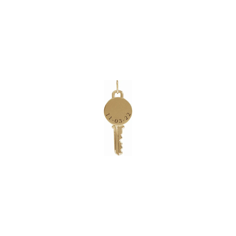 Engravable Key Pendant (14K) engraved - Popular Jewelry - New York