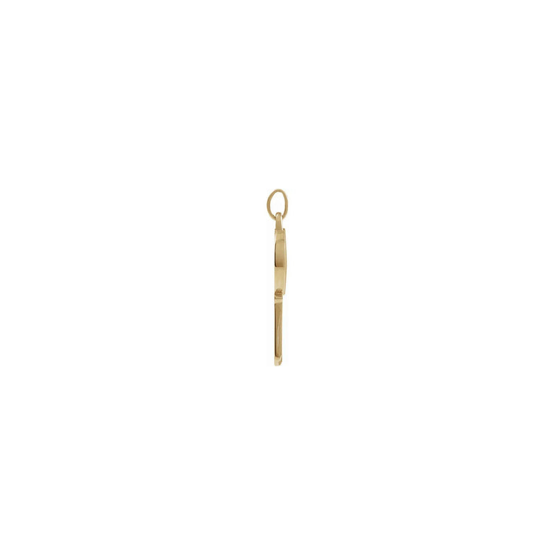 Engravable Key Pendant (14K) side - Popular Jewelry - New York