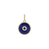 Evil Eye Enamel Disc Pendant (14K) front - Popular Jewelry - Nyu-York