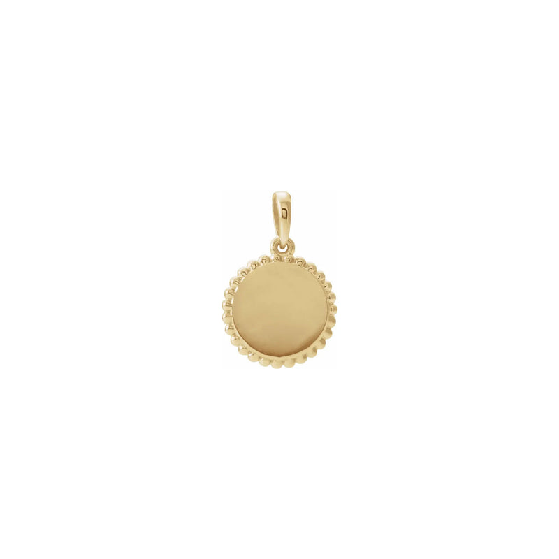 Eye of Horus Beaded Medal Pendant (14K) back - Popular Jewelry - New York