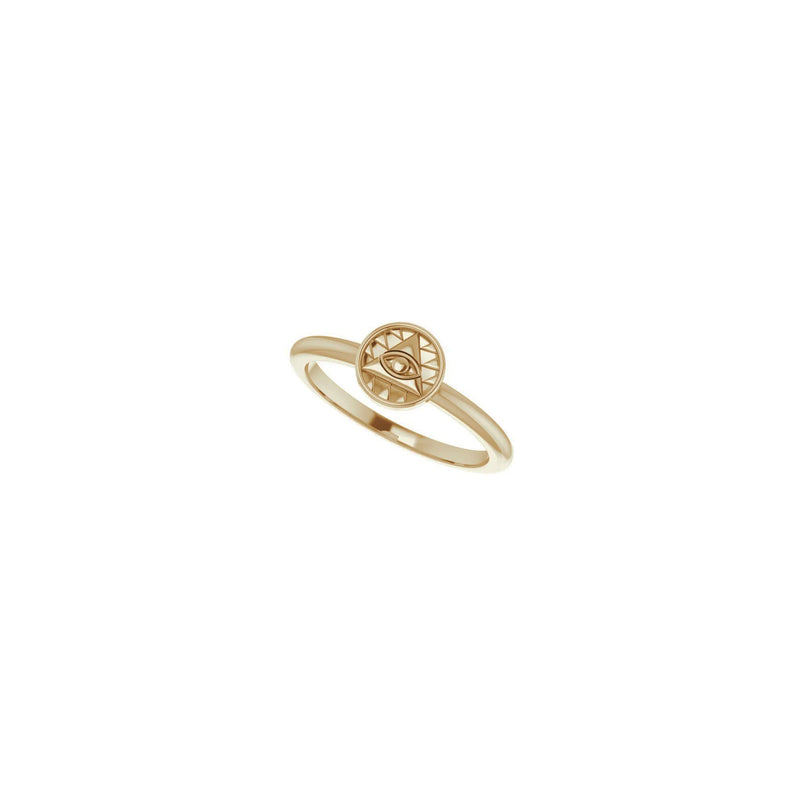 Eye of Providence Stackable Ring (14K) diagonal - Popular Jewelry - New York