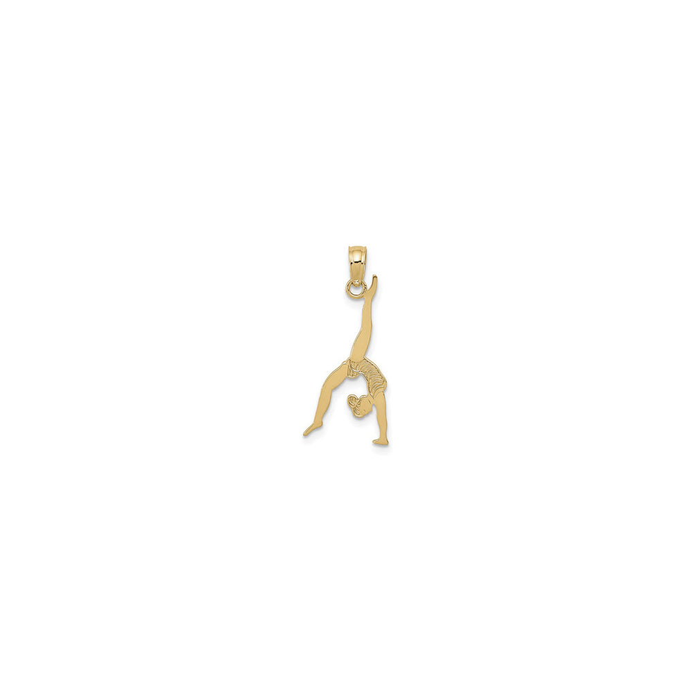 Female Gymnast Pendant (14K) front - Popular Jewelry - New York