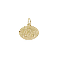 Fence Oval Disc Charm yellow (14K) main - Popular Jewelry - New York