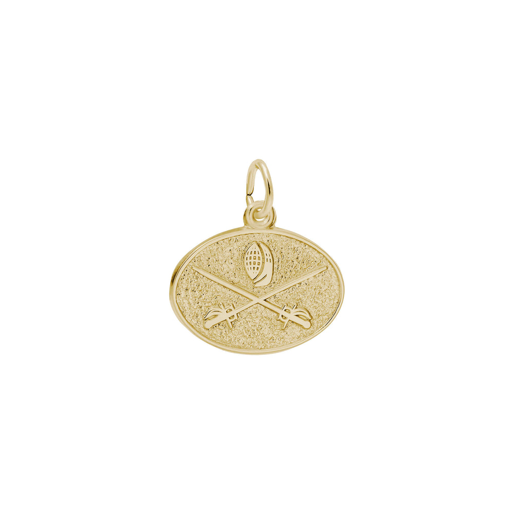 Fence Oval Disc Charm yellow (14K) main - Popular Jewelry - New York