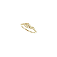 Fern Leaf Stackable Ring (14K) diagonal - Popular Jewelry - New York