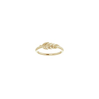 Fern Leaf Stackable Ring (14K) front - Popular Jewelry - New York