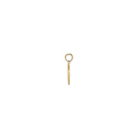 Flat Apple Pendant (14K) side - Popular Jewelry - New York