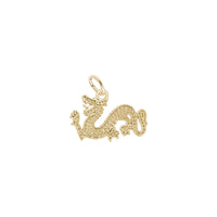 Flat Chinese Serpent Dragon Charm yellow (14K) main - Popular Jewelry - న్యూయార్క్