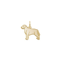 Flat Labrador Retriever Dog Charm žltá (14K) hlavná - Popular Jewelry - New York