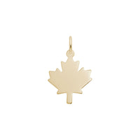 Flat Maple Leaf Charm yellow (14K) chikuru - Popular Jewelry - New York