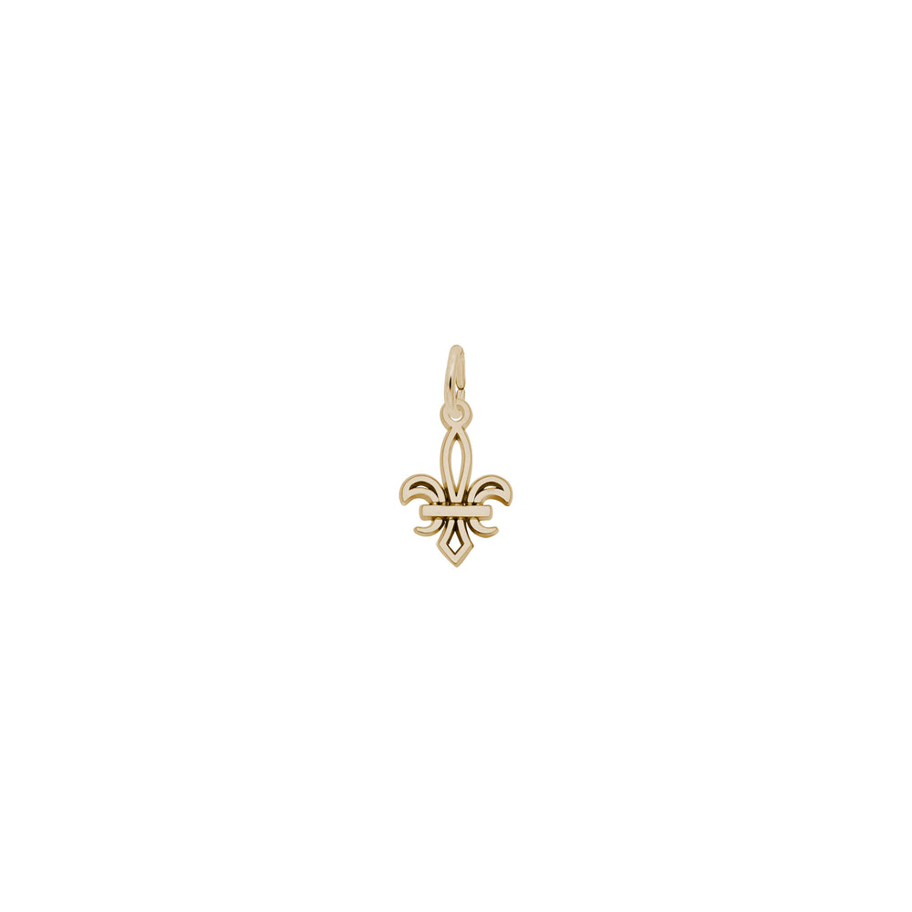 Fleur de Lis Outline Pendant (14K) Popular Jewelry - New York