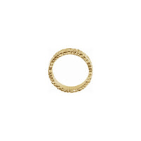 Floral Textured Slim Band yellow (14K) setting - Popular Jewelry - New York