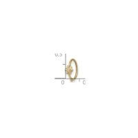 Flower CZ Hoop Neus Ring (14K) skaal - Popular Jewelry - New York