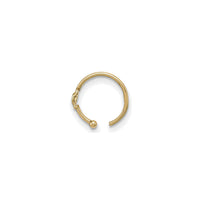 Flower CZ Hoop Nose Ring (14K) side - Popular Jewelry - New York