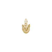 Fox Head Charm kuning (14K) utama - Popular Jewelry - New York