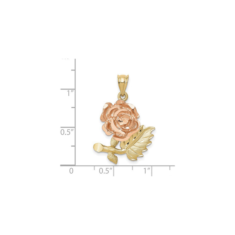 Garden Rose Pendant (14K) scale - Popular Jewelry - New York