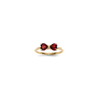 Garnet Bow Ring (14K) main - Popular Jewelry - New York