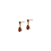 Garnet Drop Dangle Earrings (14K) diagonal - Popular Jewelry - New York