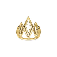 Geometric Diamond Shapes Statement Ring (14K) back - Popular Jewelry - New York