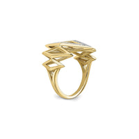 Geometric Diamond Shapes Statement Ring (14K) diagonal - Popular Jewelry - New York