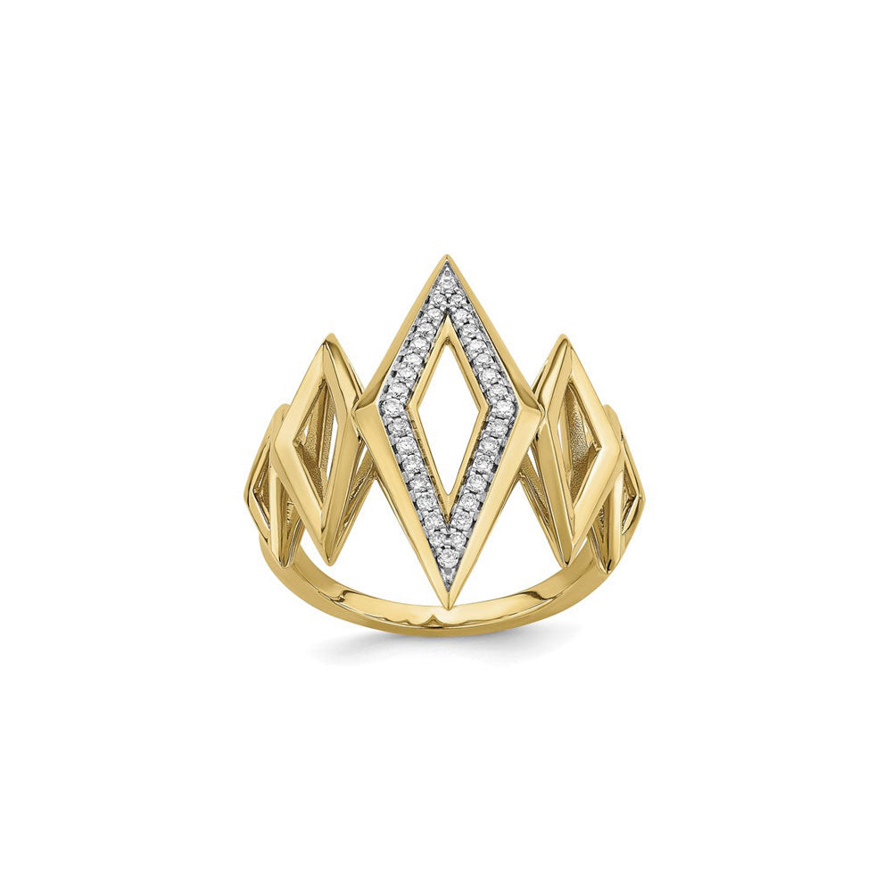 Geometric Diamond Shapes Statement Ring (14K) main - Popular Jewelry - New York