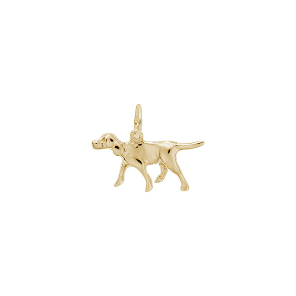 German Shorthaired Pointer Dog Charm yellow (14K) main - Popular Jewelry - New York