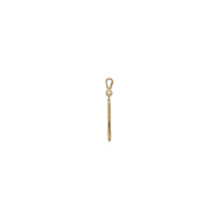 Golden Ankh Pendant (14K) side - Popular Jewelry - New York