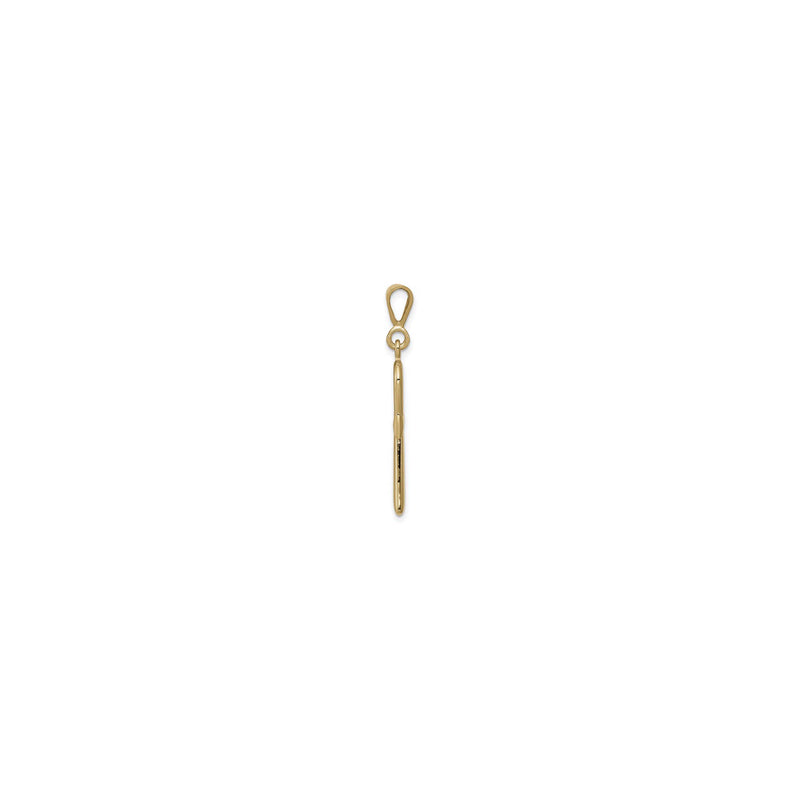 Golden Ankh Pendant (14K) side - Popular Jewelry - New York