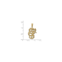 Zlatý prívesok azúrový drak (14K) stupnica - Popular Jewelry - New York