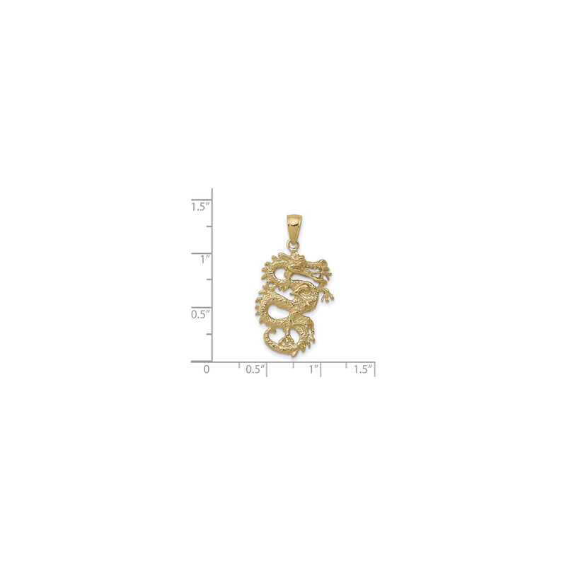 Golden Azure Dragon Pendant (14K) scale - Popular Jewelry - New York