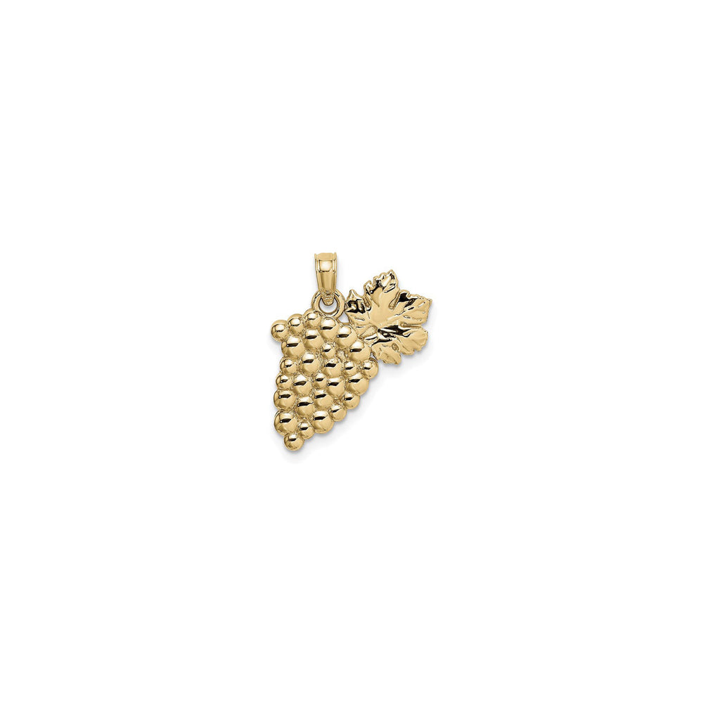 Golden Bunch of Grapes Pendant (14K) front - Popular Jewelry - New York