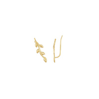 Golden Leafy Branch Ear Climbers (14K) main - Popular Jewelry - New York