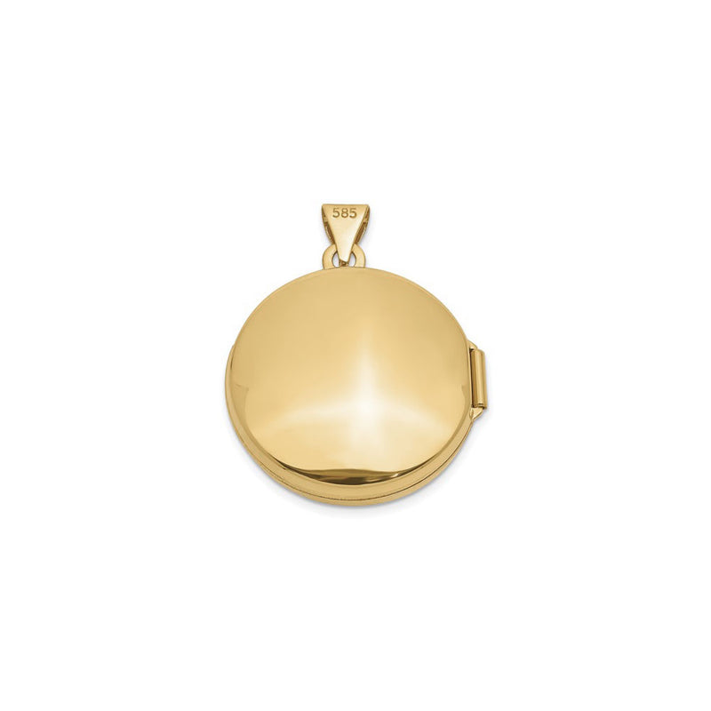 Golden Round Photo Locket (14K) back - Popular Jewelry - New York