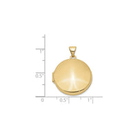 Zlatni okrugli foto medaljon (14K) mjerilo - Popular Jewelry - New York