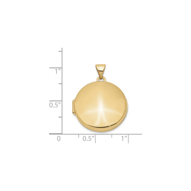 Golden Round Photo Locket (14K) scale - Popular Jewelry - New York