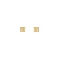 Granulated Pyramid Stud Earrings (14K) front - Popular Jewelry - New York