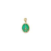 Green Peace Symbol Pendant (14K) diagonal - Popular Jewelry - New York