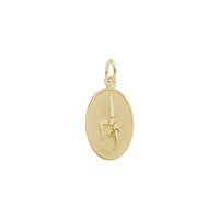 Gymnast Oval Disc Charm yellow (14K) main - Popular Jewelry - New York
