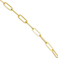 Oblongus Paperclip cavum Anklet Bracelet (14K)