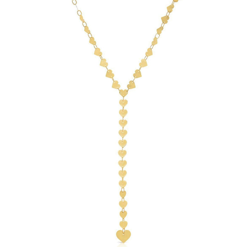 Heart Chain Lariat Necklace (14K) main - Popular Jewelry - New York