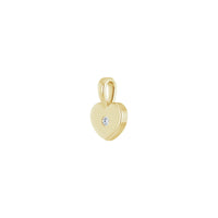 Pendentif solitaire diamant coeur jaune (14K) diagonale - Popular Jewelry - New York