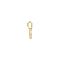 Heart Diamond Solitaire Pendant yellow (14K) side - Popular Jewelry - New York