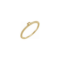 Главен прстен за натрупување Heart Rope жолт (14K) - Popular Jewelry - Њујорк